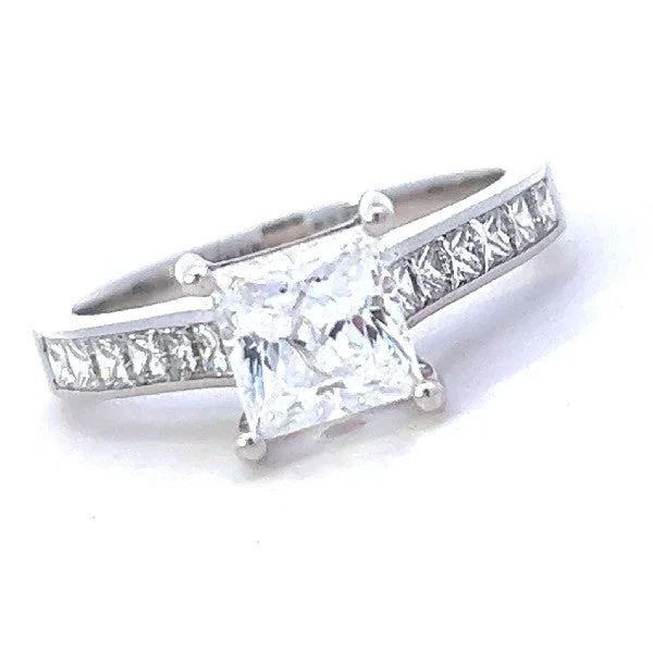 Women’s trendy engagement rings-Princess Diamond Engagement Ring