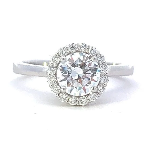 Women’s large diamond engagement rings-Diamond Halo Engagement Ring