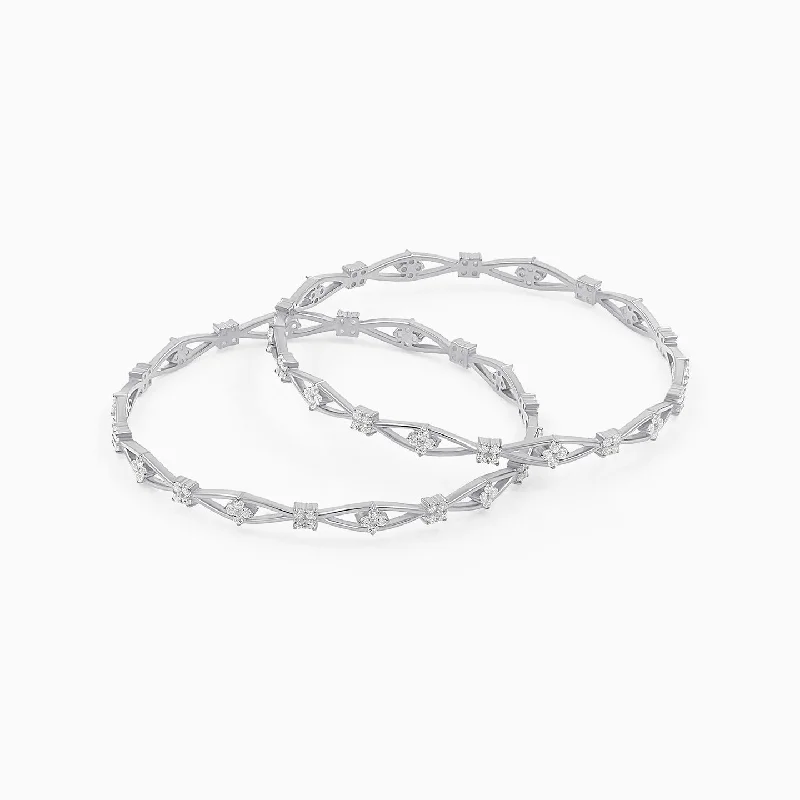 Women’s bangle bracelet set-Infinity Sterling Silver Bangle