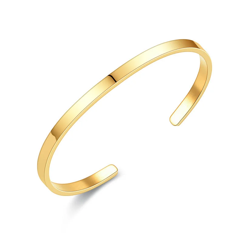 Women’s layered bangle-18K Gold Polished Cuff Bangle