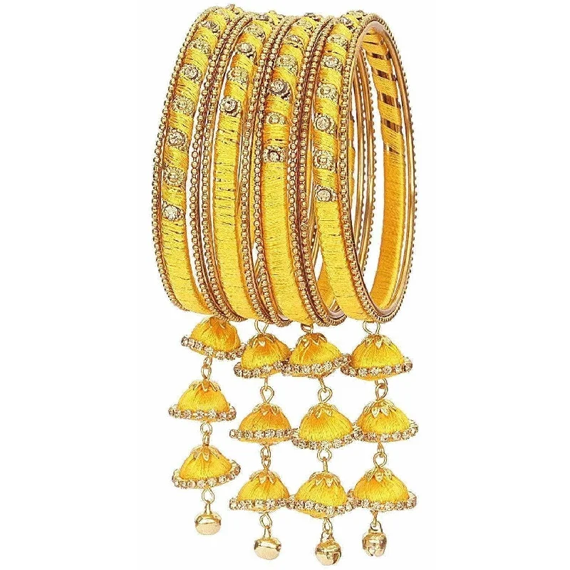 Women’s twisted bangle-Silk Thread Bangle Set