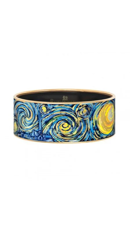 Women’s elegant cuff bracelet-Donna Bangle in Eternite Hommage à Vincent Van Gogh