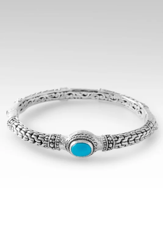 Women’s chunky bracelet-Forge Ahead Bangle™ in Sleeping Beauty Turquoise