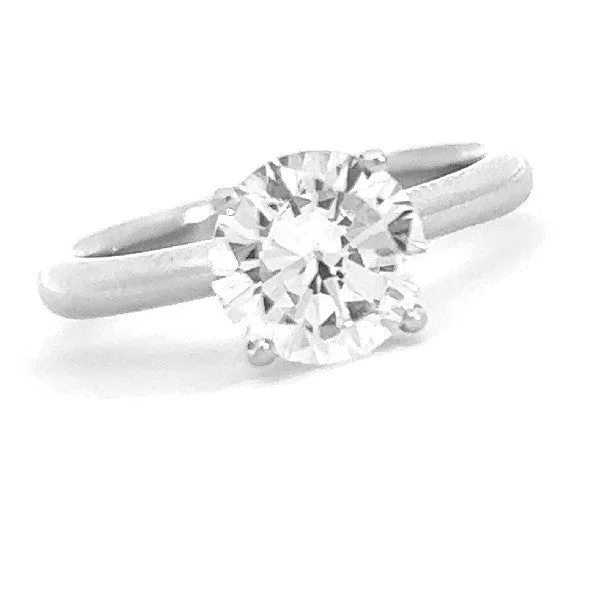 Women’s engagement rings with contemporary designs-MEMOIRE Solitaire Engagement Ring