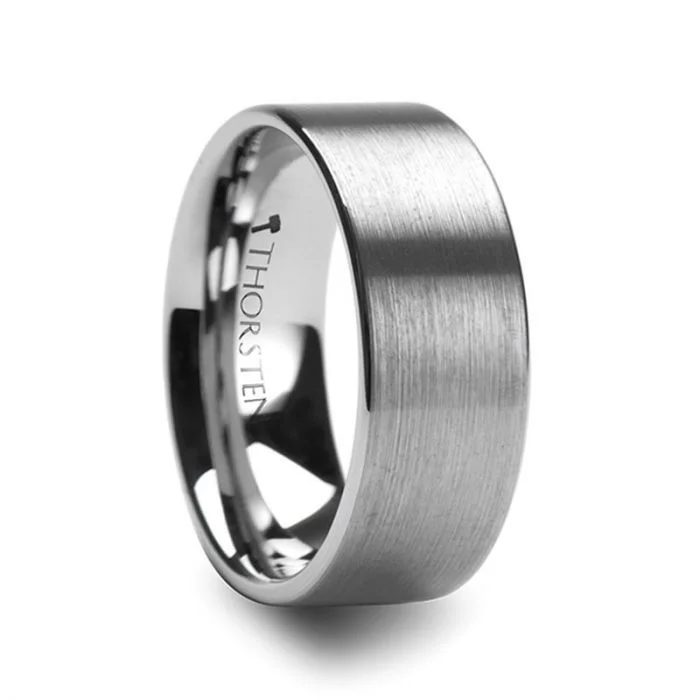 Women’s heart-cut ring-MERCURY | Tungsten Ring Flat