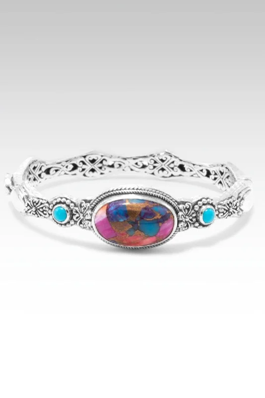 Women’s chain bracelet-Grace Changes Everything Bangle II™ In Sweetart Kingman Turquoise