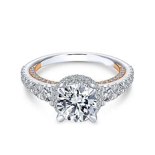 Women’s engagement rings with halo diamonds-Halo Blush Diamond Engagement Ring