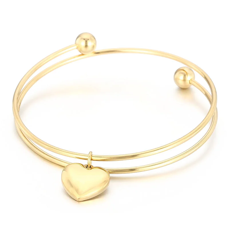 Solid Heart-Shaped Gold