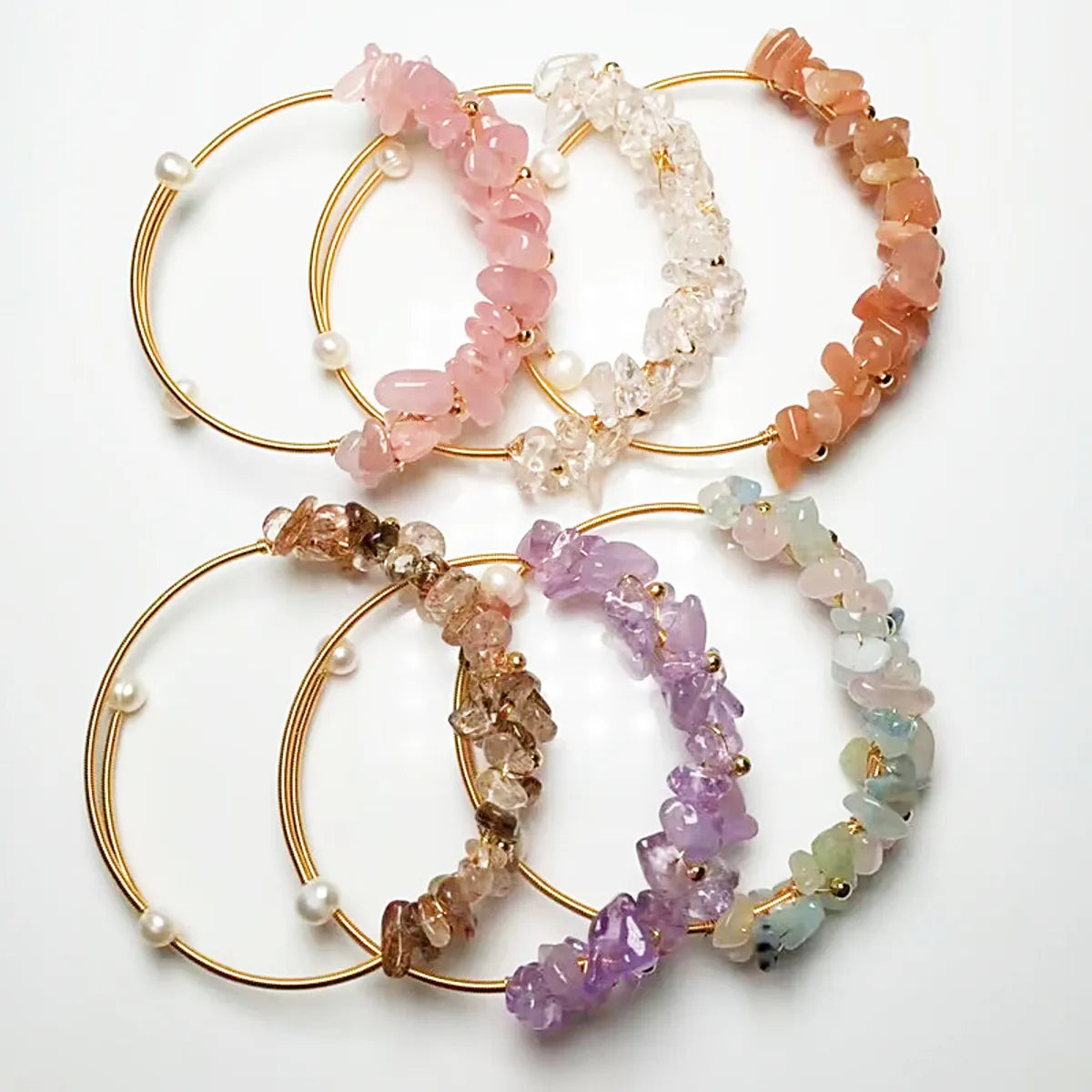 Women’s chic charm bracelet-Ins Style Irregular Crystal Handmade Bangle