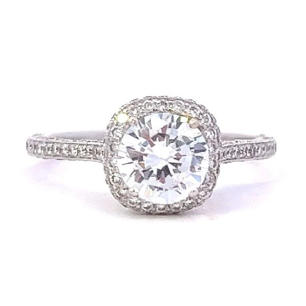 Women’s affordable diamond engagement rings-BEVERLY K Pave Diamond Halo Engagement Ring