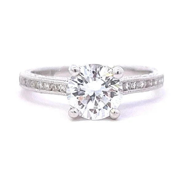 Women’s engagement rings with side stones-BEVERLY K Hidden Halo Engagement Ring