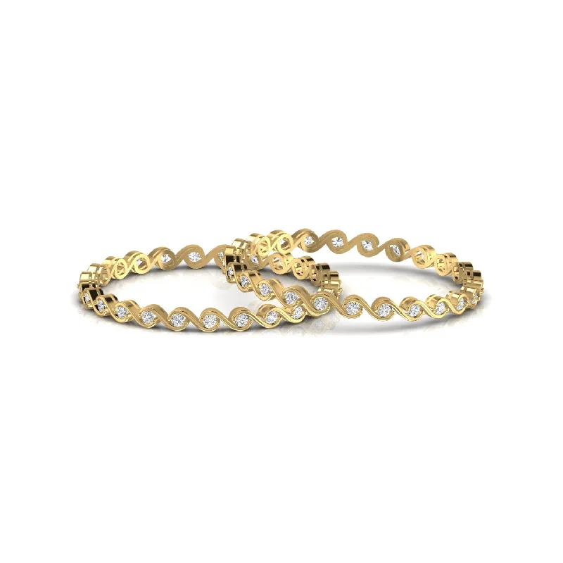 Women’s flower bracelet-Spunky Lab Diamond Bangle