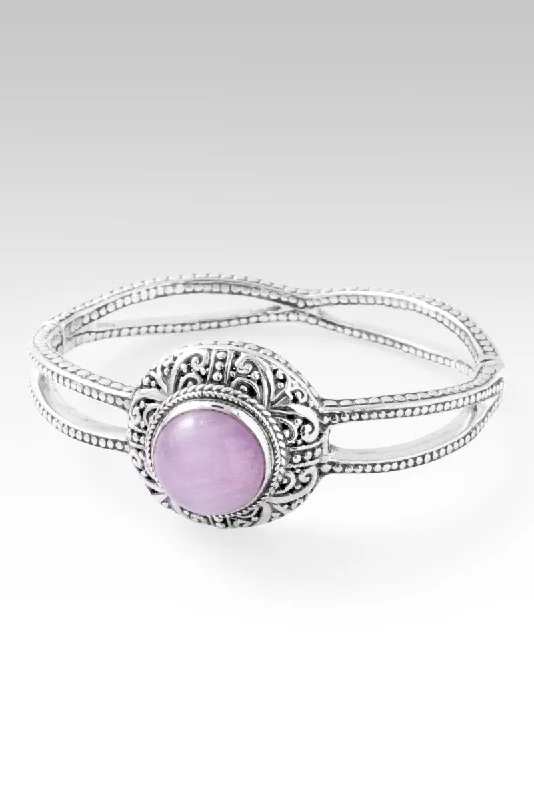 Women’s engraved bangle-Hope in Him Bangle™ in Kunzite