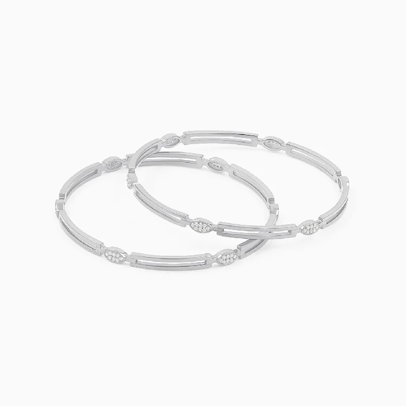 Women’s luxury bracelet-Fashionable Silver Bangle