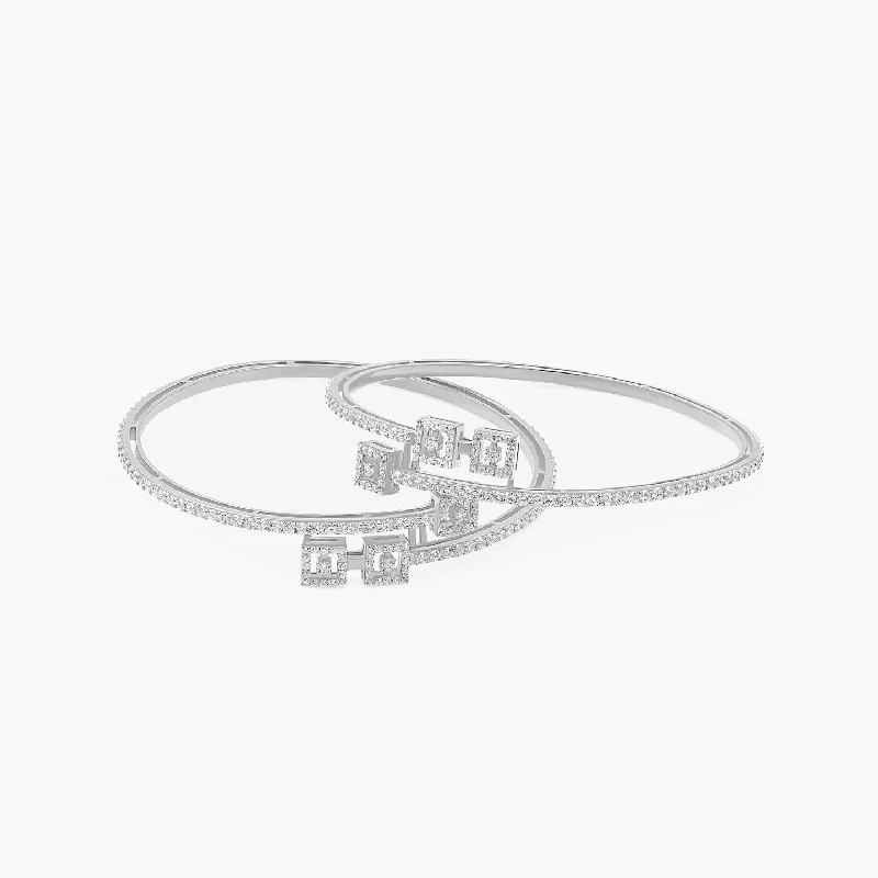 Women’s stackable bracelets-Elegant Stylish 925 Silver Bangle