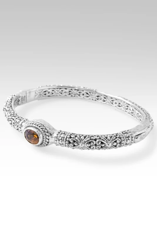 Women’s rainbow bracelet-Harmony Bangle™ in Cognac Zircon