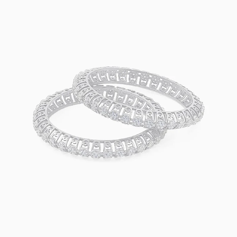 Women’s designer bracelet-Elegant look 925 Silver Bangle