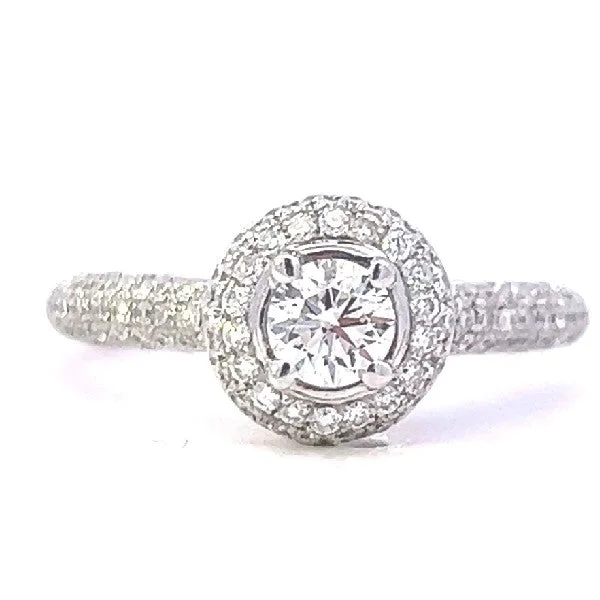 Women’s engagement rings with delicate details-Diamond Halo Engagement Ring - Proposal Ready