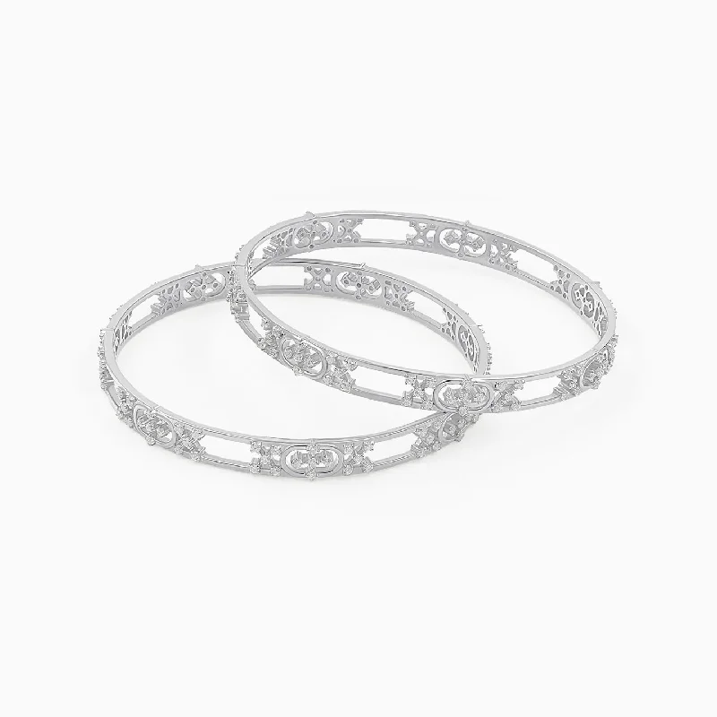 Women’s crystal bracelet-Exclusive Design 925 Silver Bangle