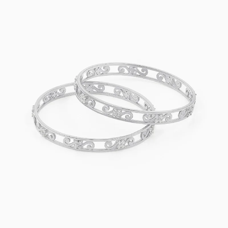 Women’s boho bracelet-Elegant Majestic Silver Bangle