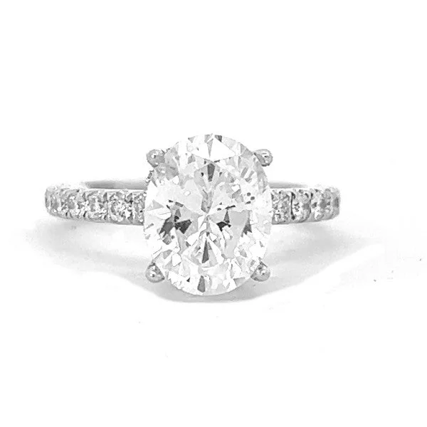 Women’s vintage diamond engagement rings-Hidden Halo Engagement Ring