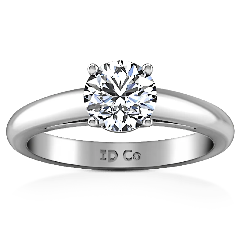 Women’s engagement rings with large diamonds-Round Diamond Solitaire Engagement Ring Avant 14K White Gold