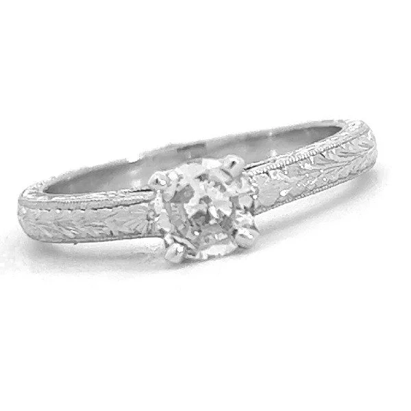 Women’s engagement rings with floral design-Diamond Solitaire Engagement Ring - Proposal Ready