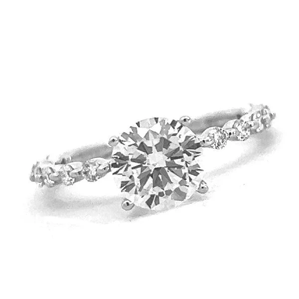 Women’s engagement rings with a twist band-Diamond Engagement Ring