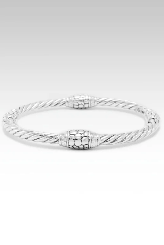 Women’s two-tone bracelet-Hopeful Heart Bangle™ in Watermark